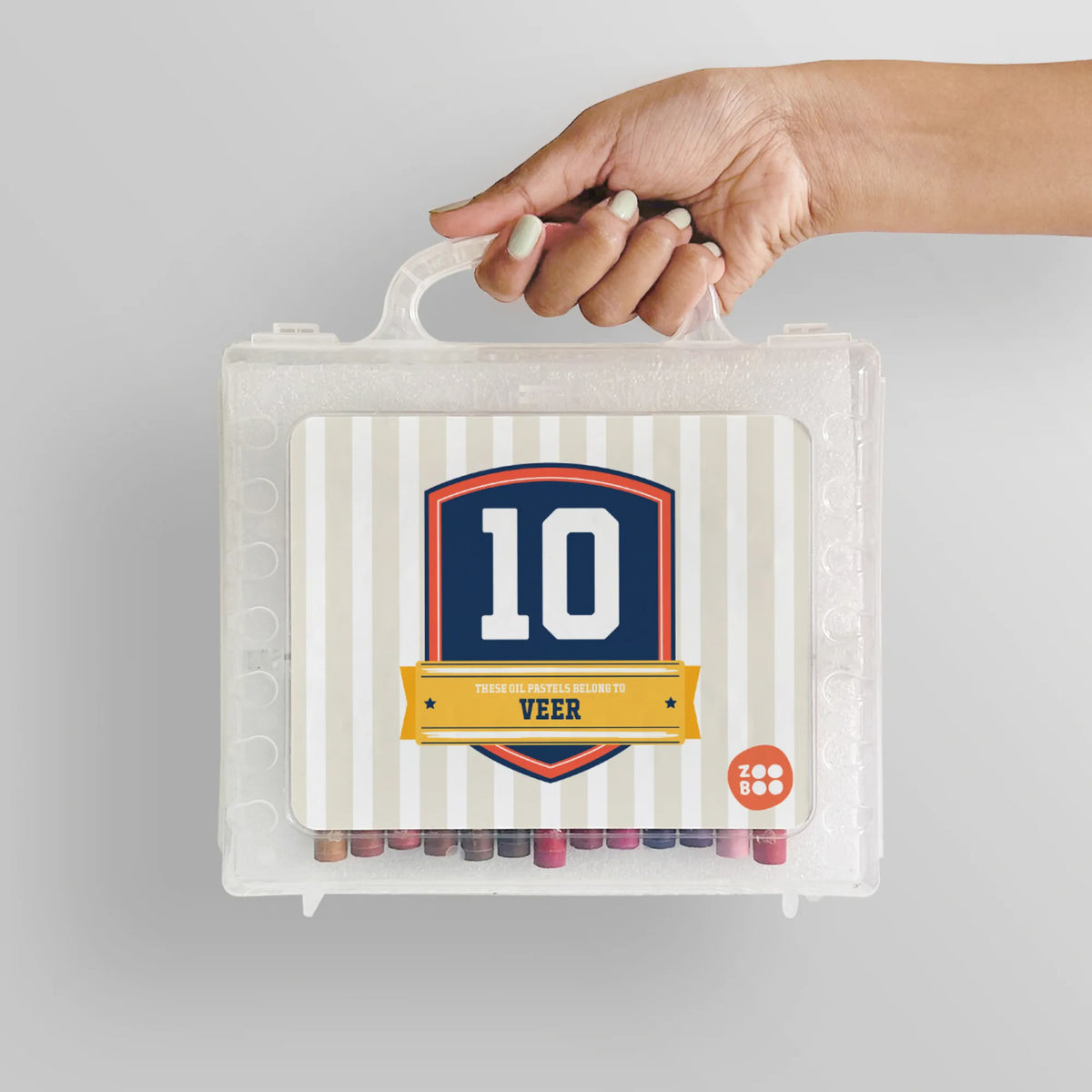 Personalised Jersey Number Faber-Castell Crayon Box for Kids - image 4