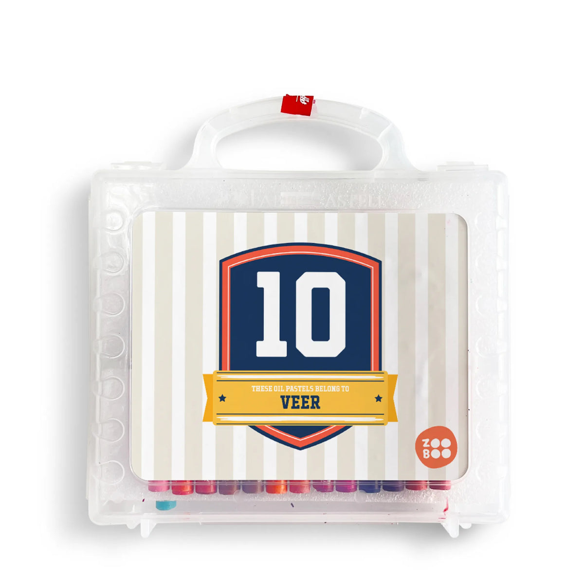 Personalised Jersey Number Faber-Castell Crayon Box for Kids - image 1