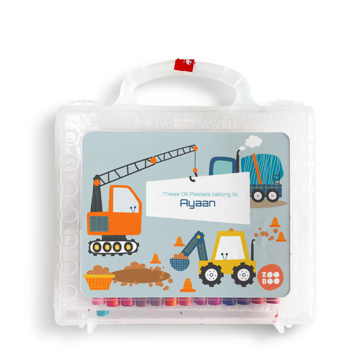 Personalised Let's Build Faber-Castell Crayon Box for Kids - image 1
