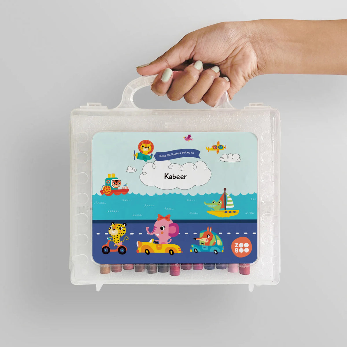 Personalised Let's Travel Faber-Castell Crayon Box for Kids - image 4