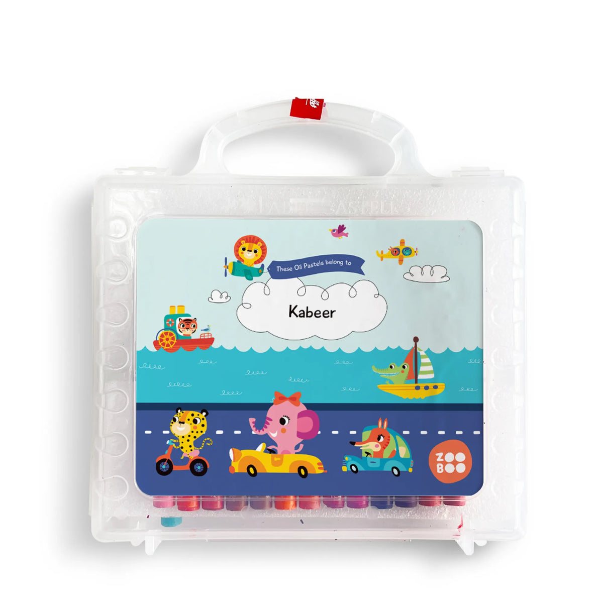 Personalised Let's Travel Faber-Castell Crayon Box for Kids - image 1