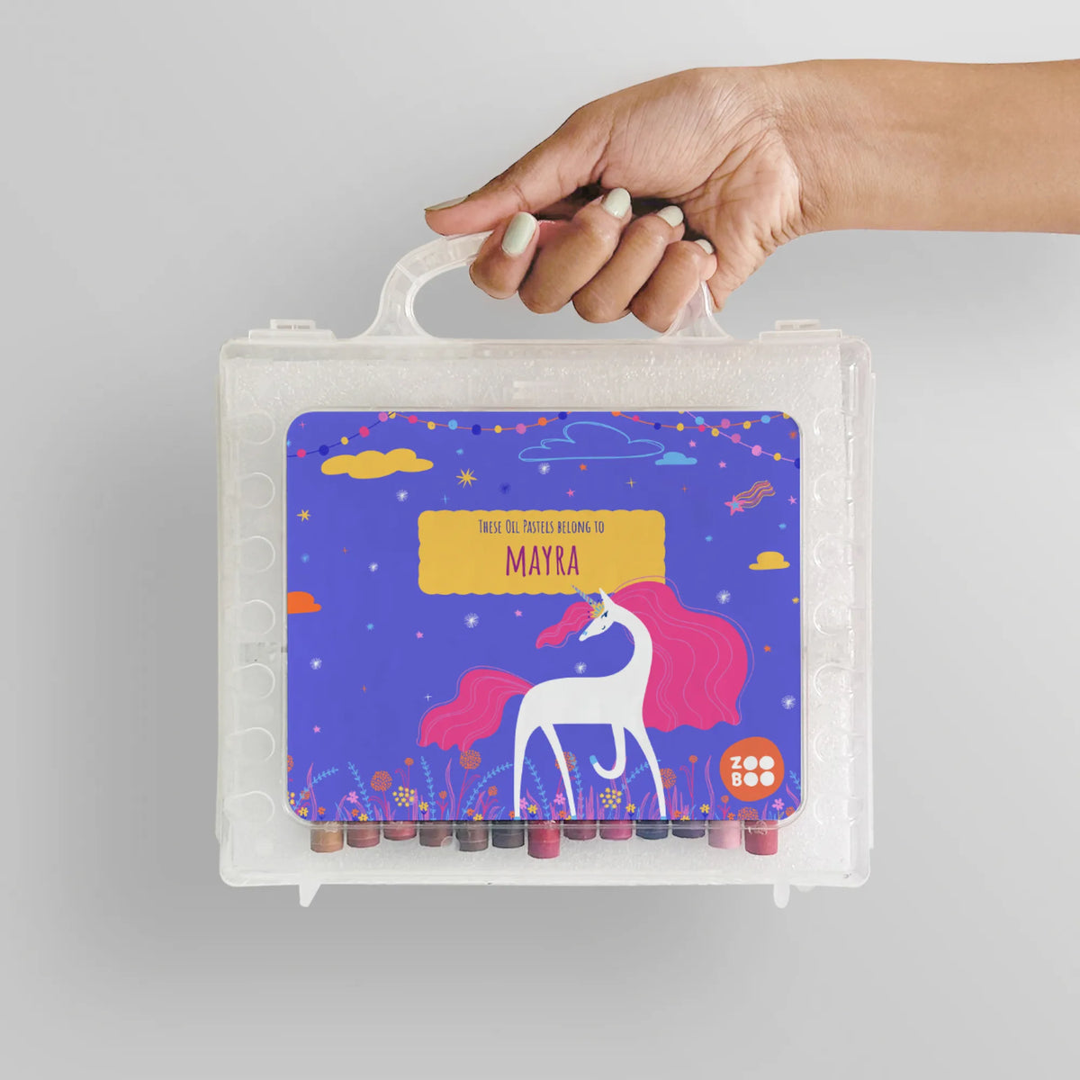 Personalised Magical Unicorn Faber-Castell Crayon Box for Kids - image 4