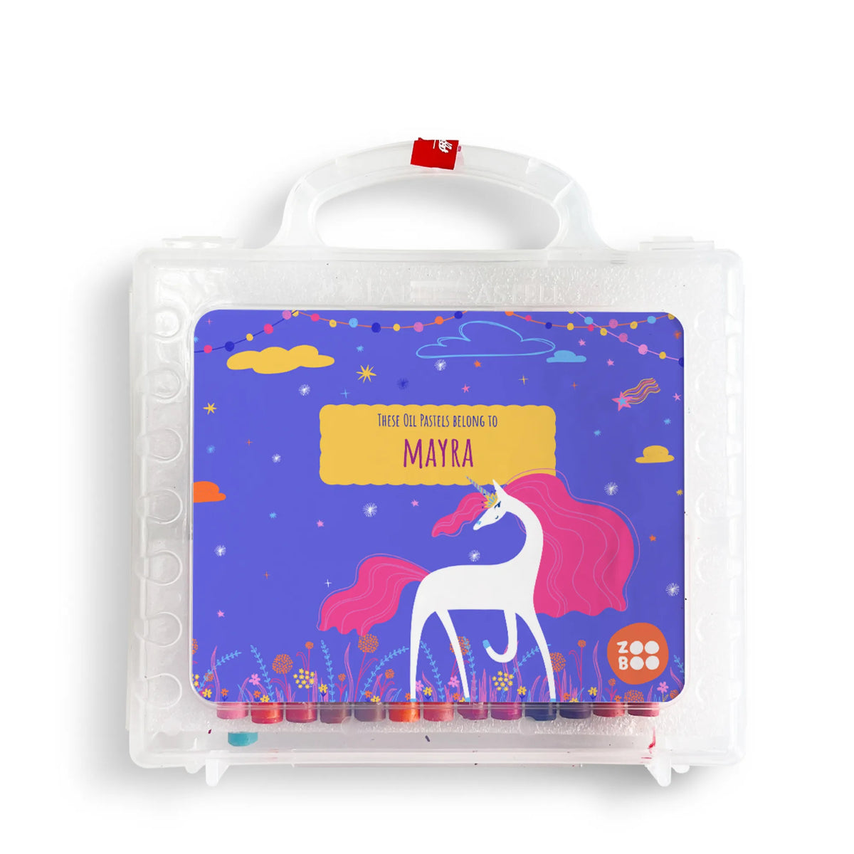 Personalised Magical Unicorn Faber-Castell Crayon Box for Kids - image 1