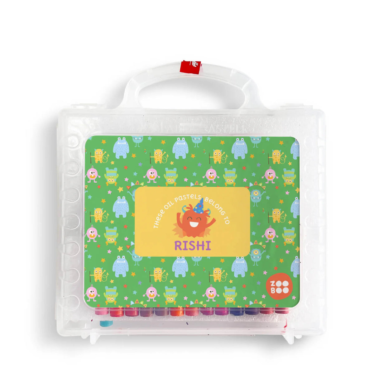 Personalised Monster Party Faber-Castell Crayon Box for Kids - image 1
