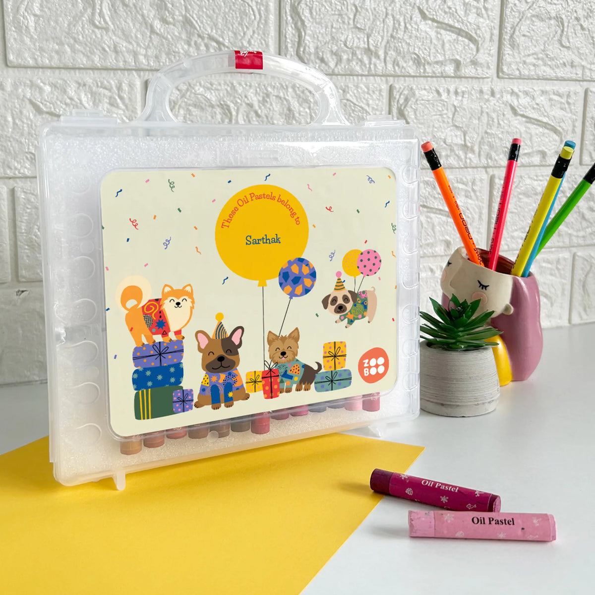 Personalised Paw Party Faber-Castell Crayon Box for Kids - image 2