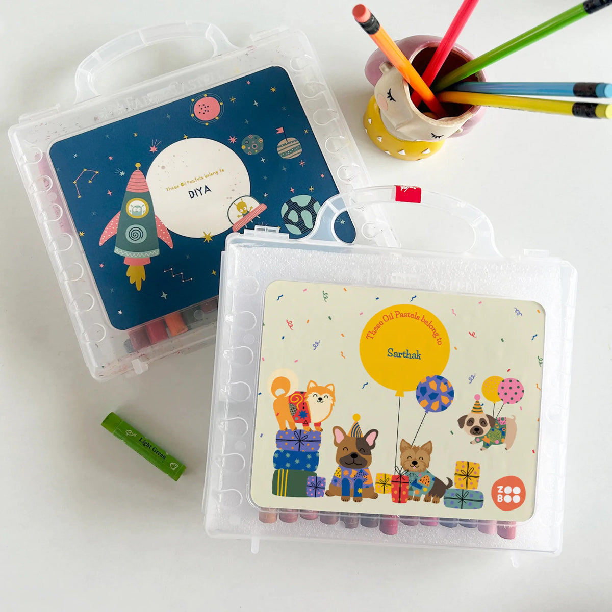 Personalised Paw Party Faber-Castell Crayon Box for Kids - image 3