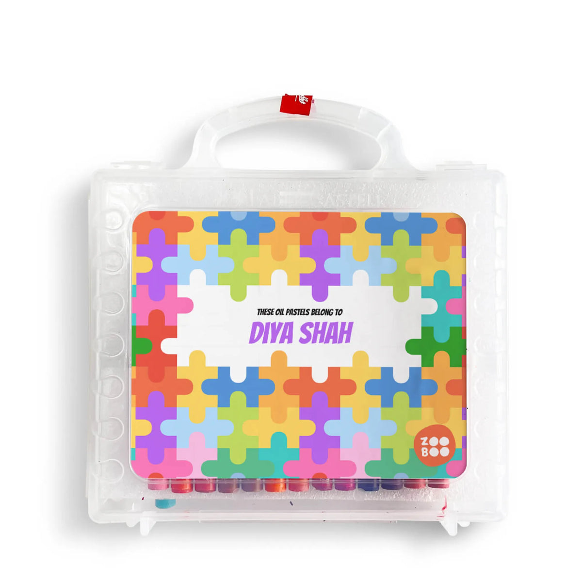 Personalised Puzzle Pop Faber-Castell Crayon Box for Kids - image 1