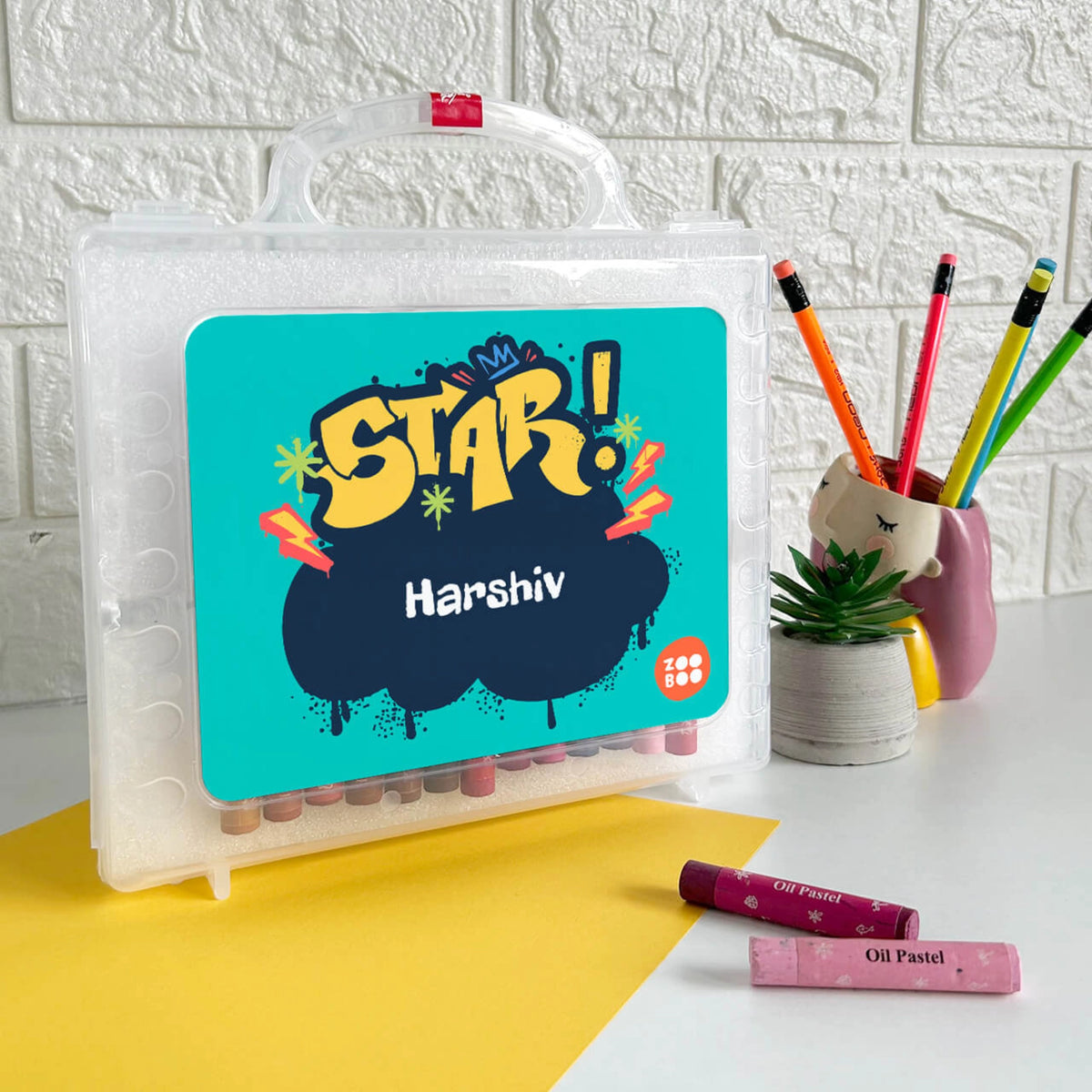 Personalised Rising Stars Faber-Castell Crayon Box for Kids - image 2