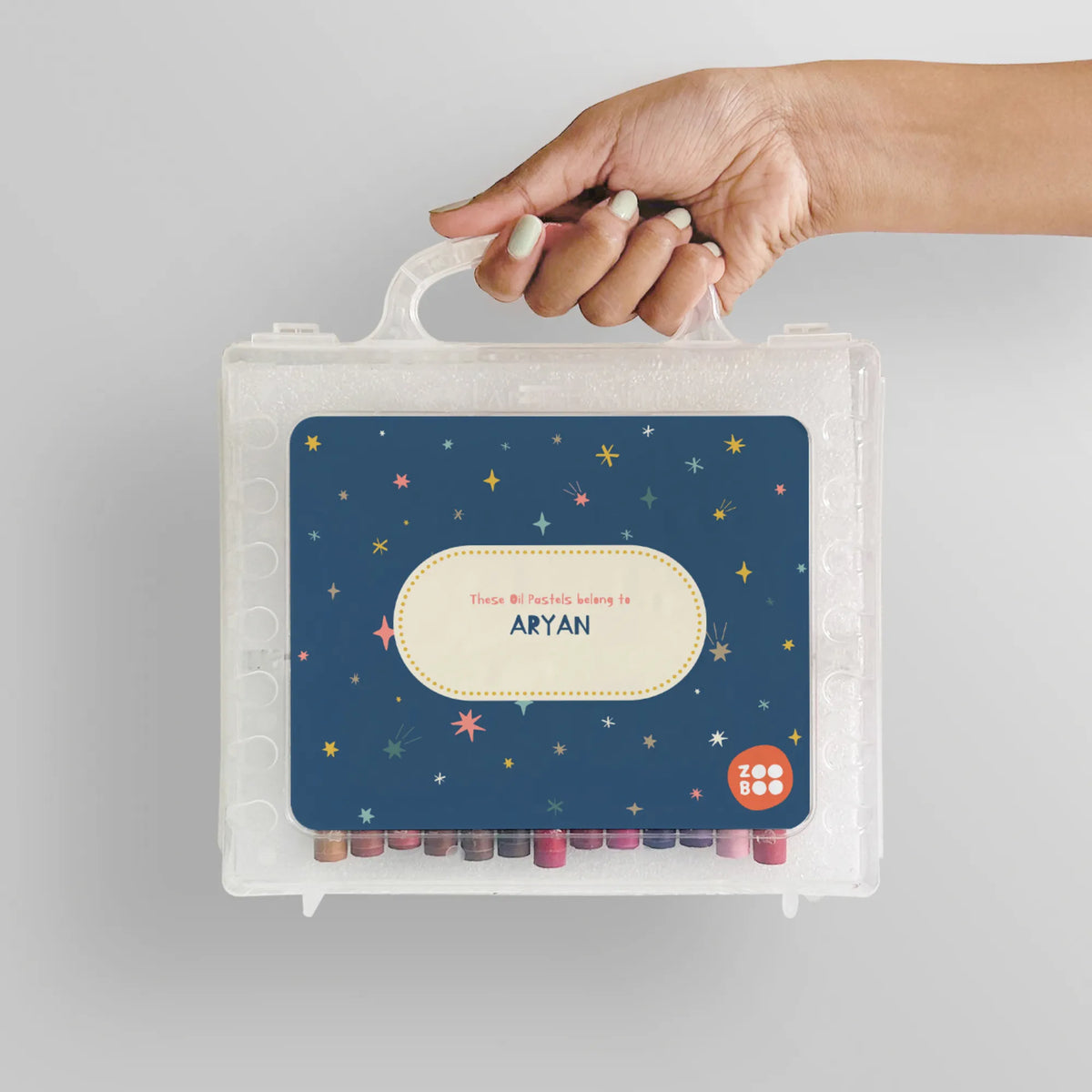 Personalised Twinkling Stars Faber-Castell Crayon Box for Kids - image 4