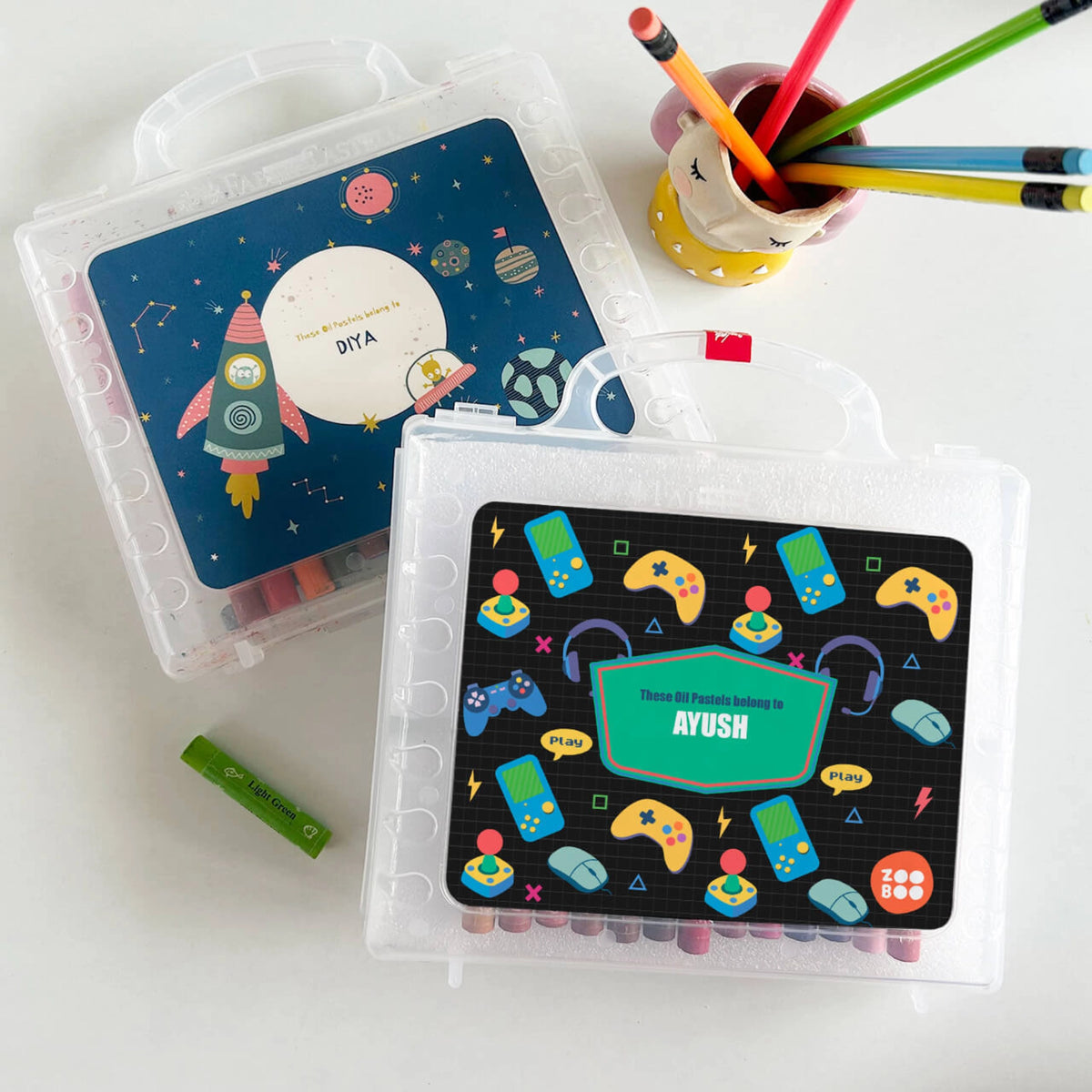 Personalised Video Game Faber-Castell Crayon Box for Kids - image 3