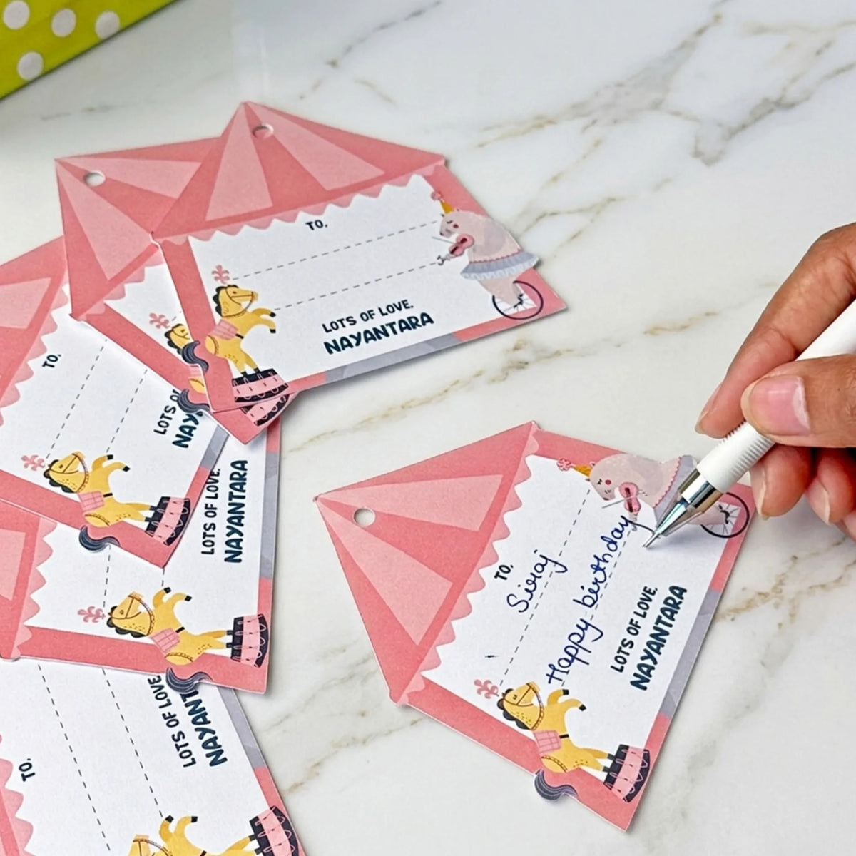 Personalised Animal Circus Gift Tags  -  Set of 12 - image 5