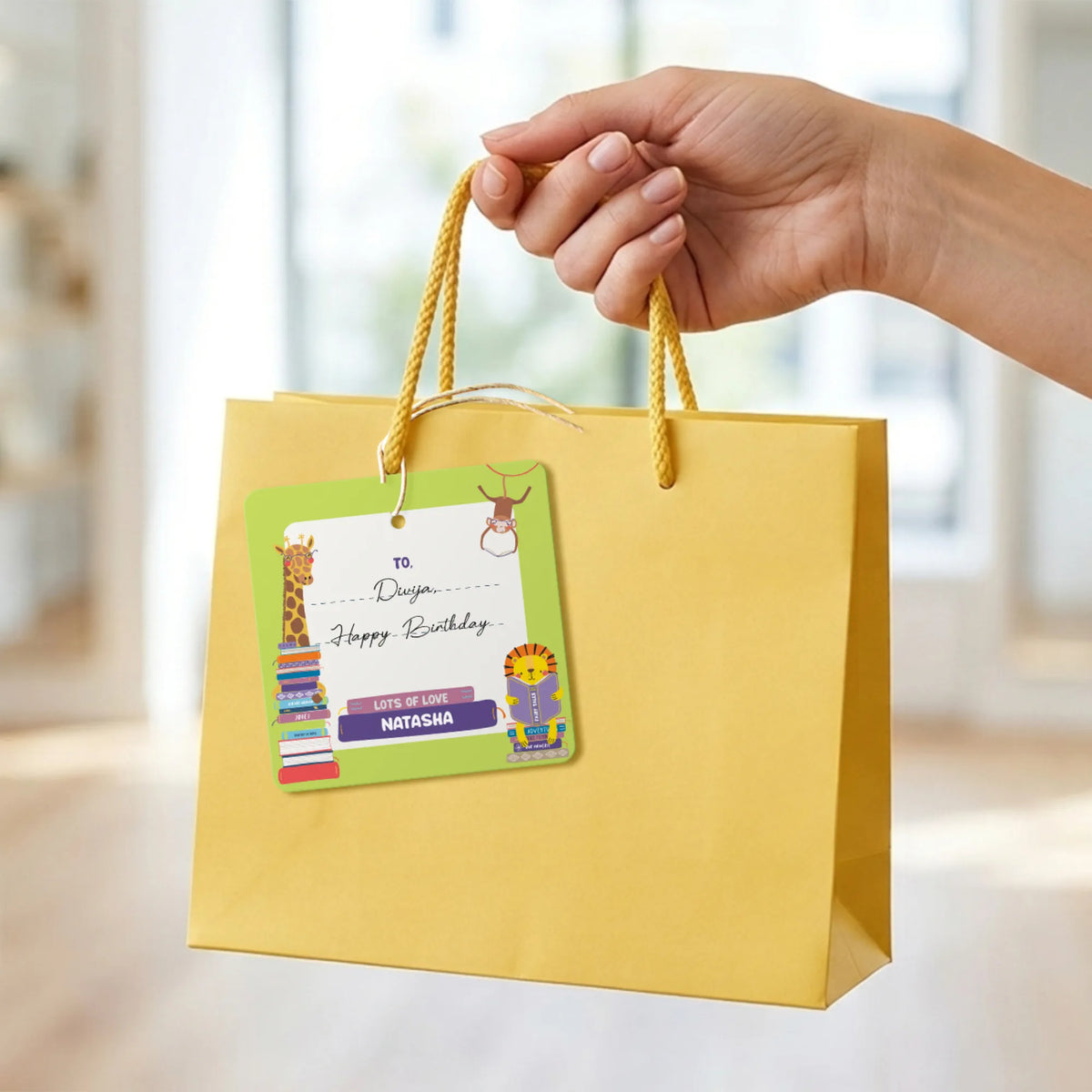 Personalised Animal Library Gift Tags  -  Set of 12 - image 3