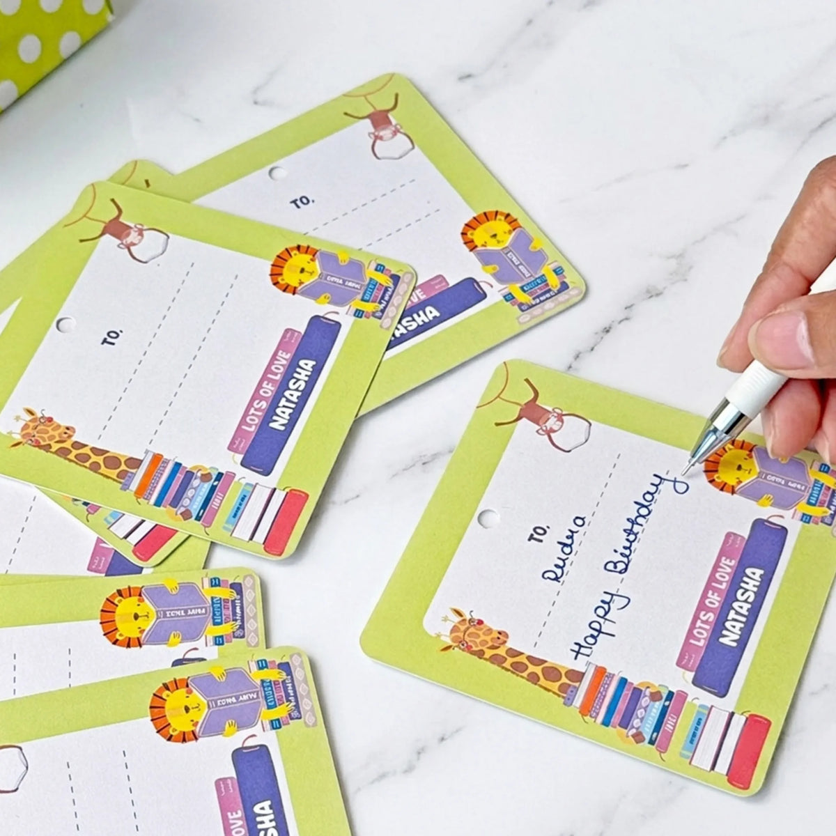 Personalised Animal Library Gift Tags  -  Set of 12 - image 5