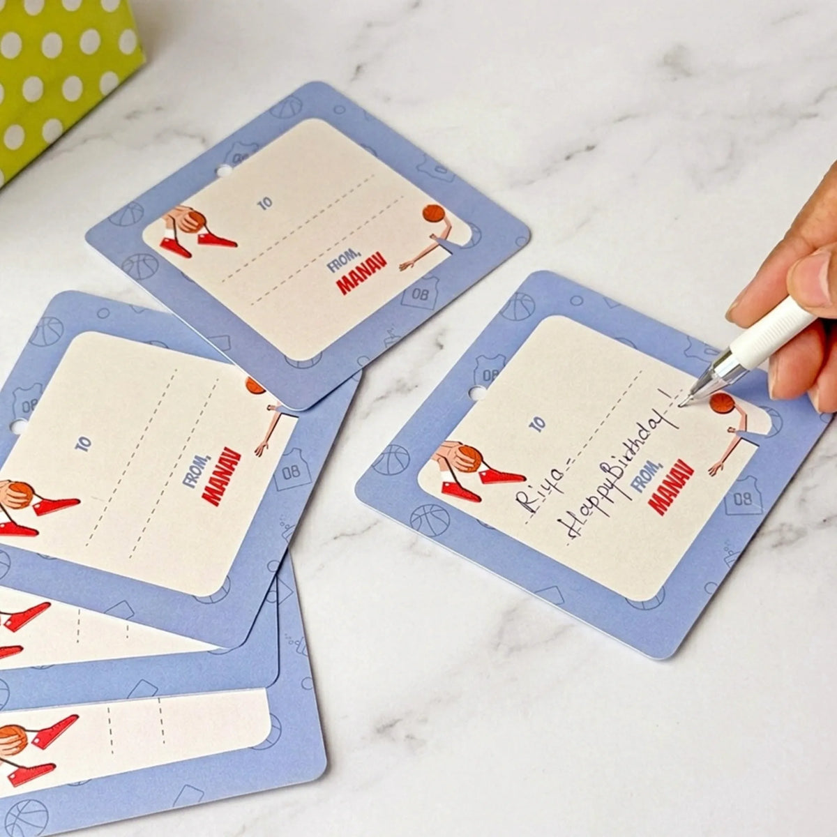 Personalised Basketball Fever Boy Gift Tags  -  Set of 12 - image 5