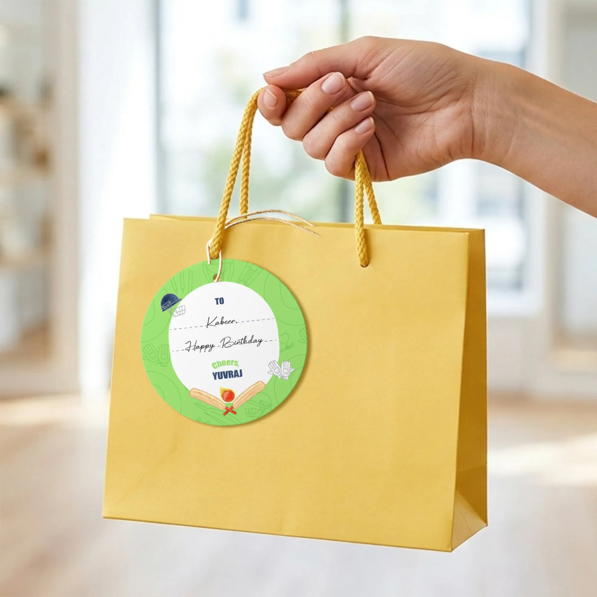 Personalised Cricket Buzz Gift Tags  -  Set of 12 - image 3