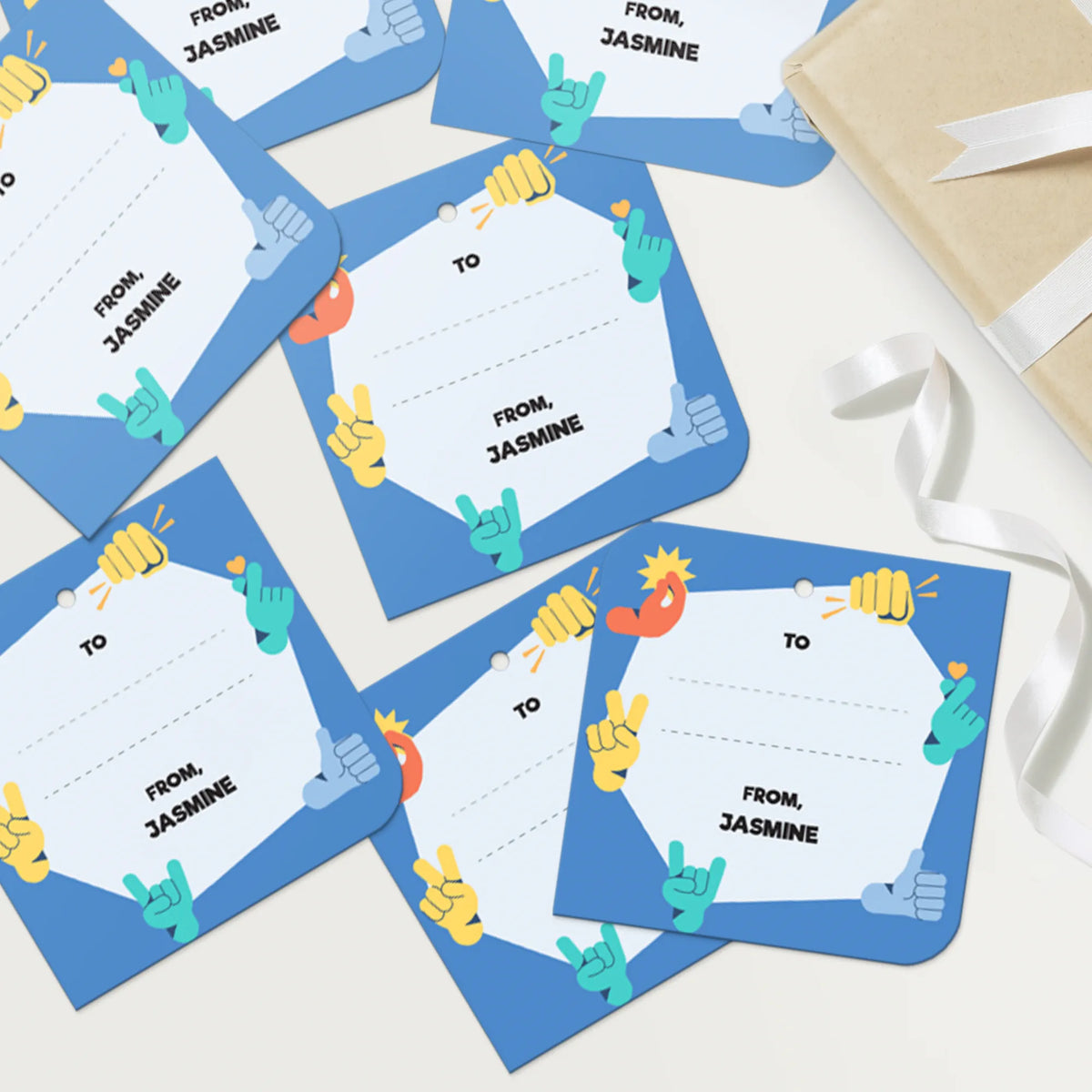 Personalised Emoji Moves Gift Tags  -  Set of 12 - image 4