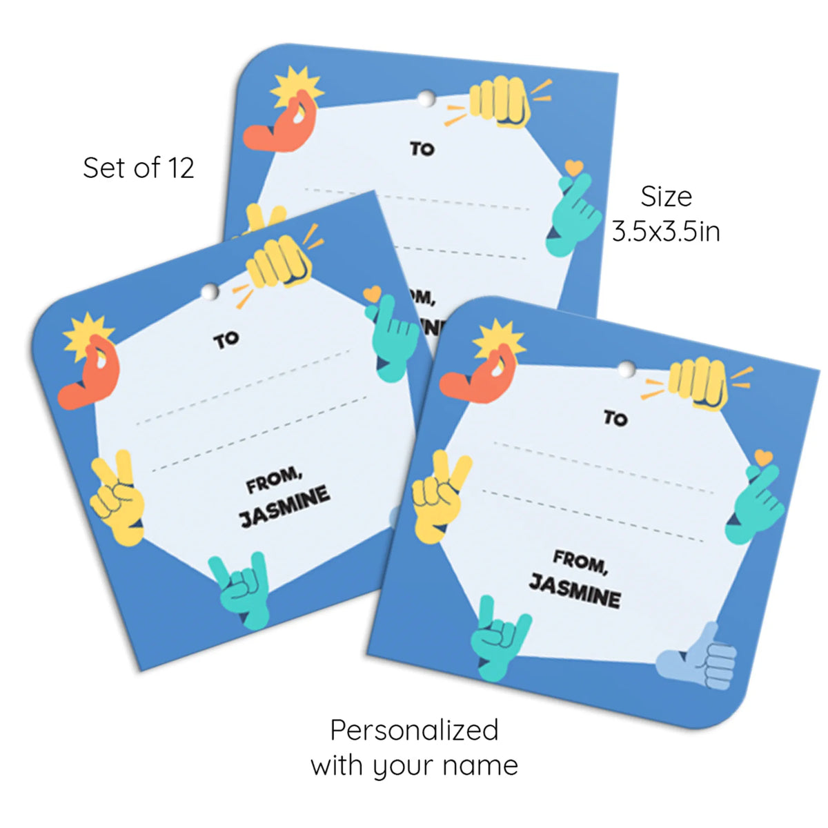 Personalised Emoji Moves Gift Tags  -  Set of 12 - image 6