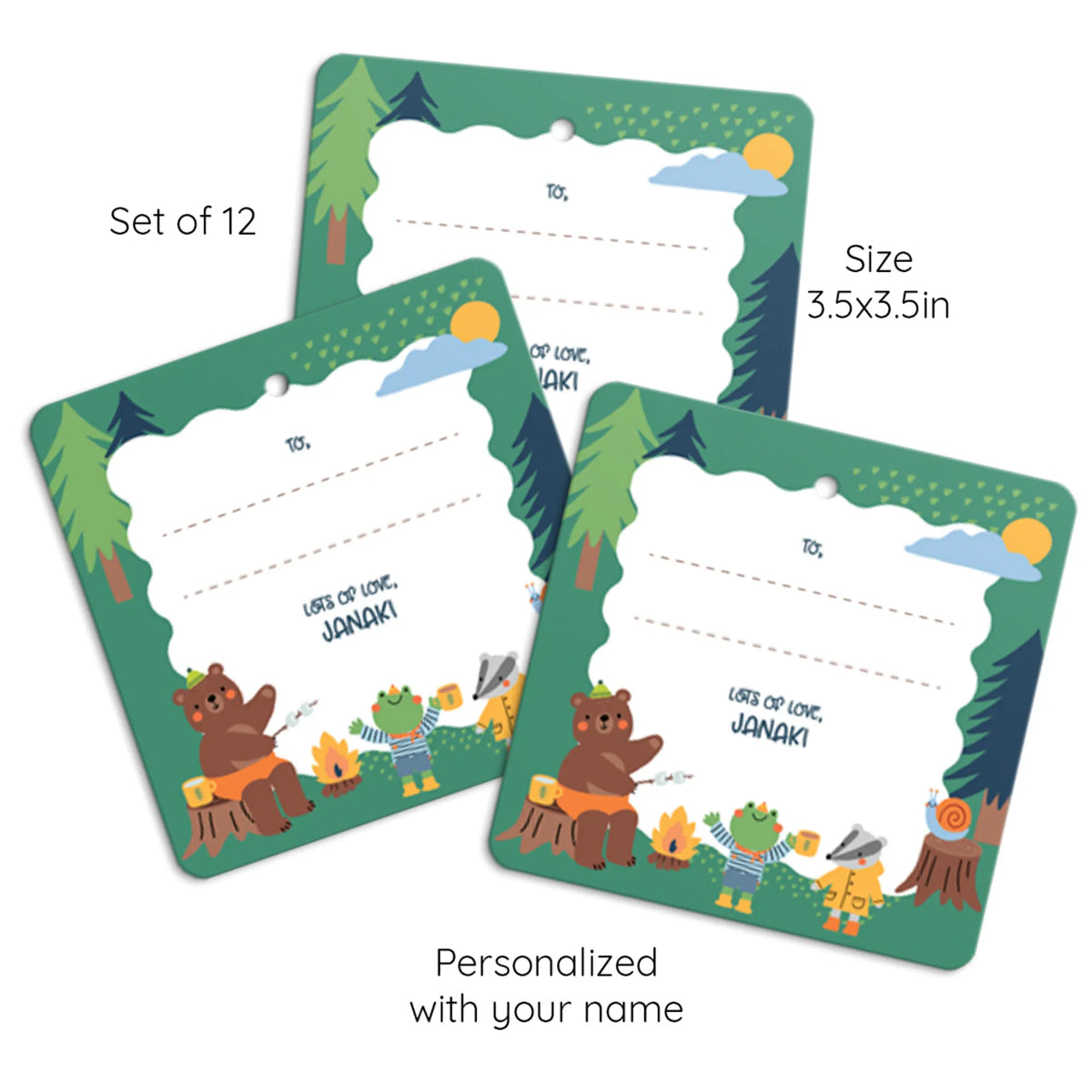 Personalised Into The Wild Gift Tags  -  Set of 12 - image 6