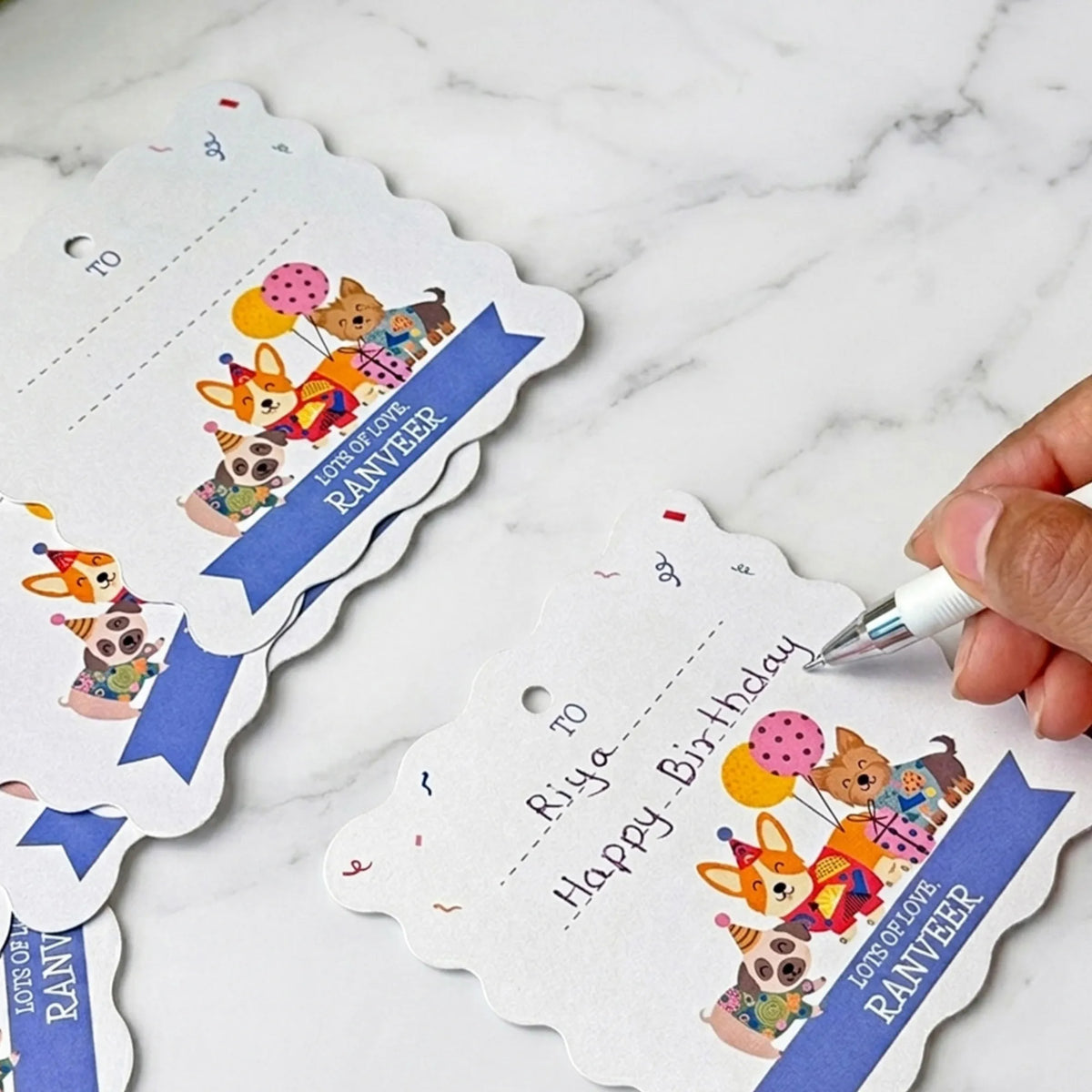 Personalised Paw Party Gift Tags  -  Set of 12 - image 5