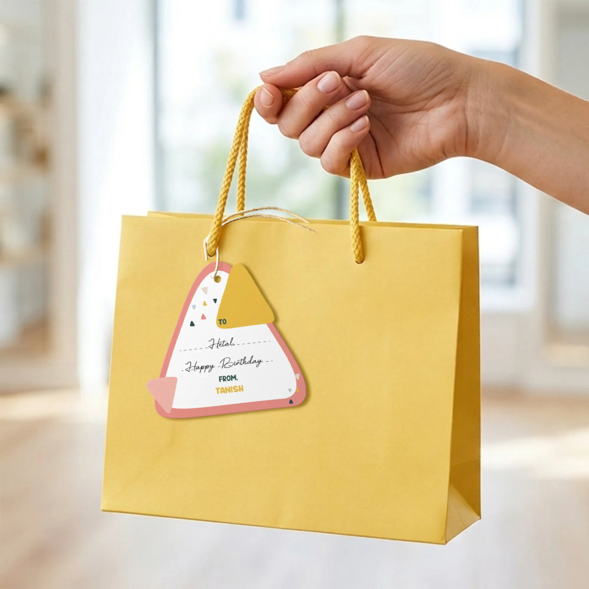Personalised Triangle Tango Gift Tags  -  Set of 12 - image 3