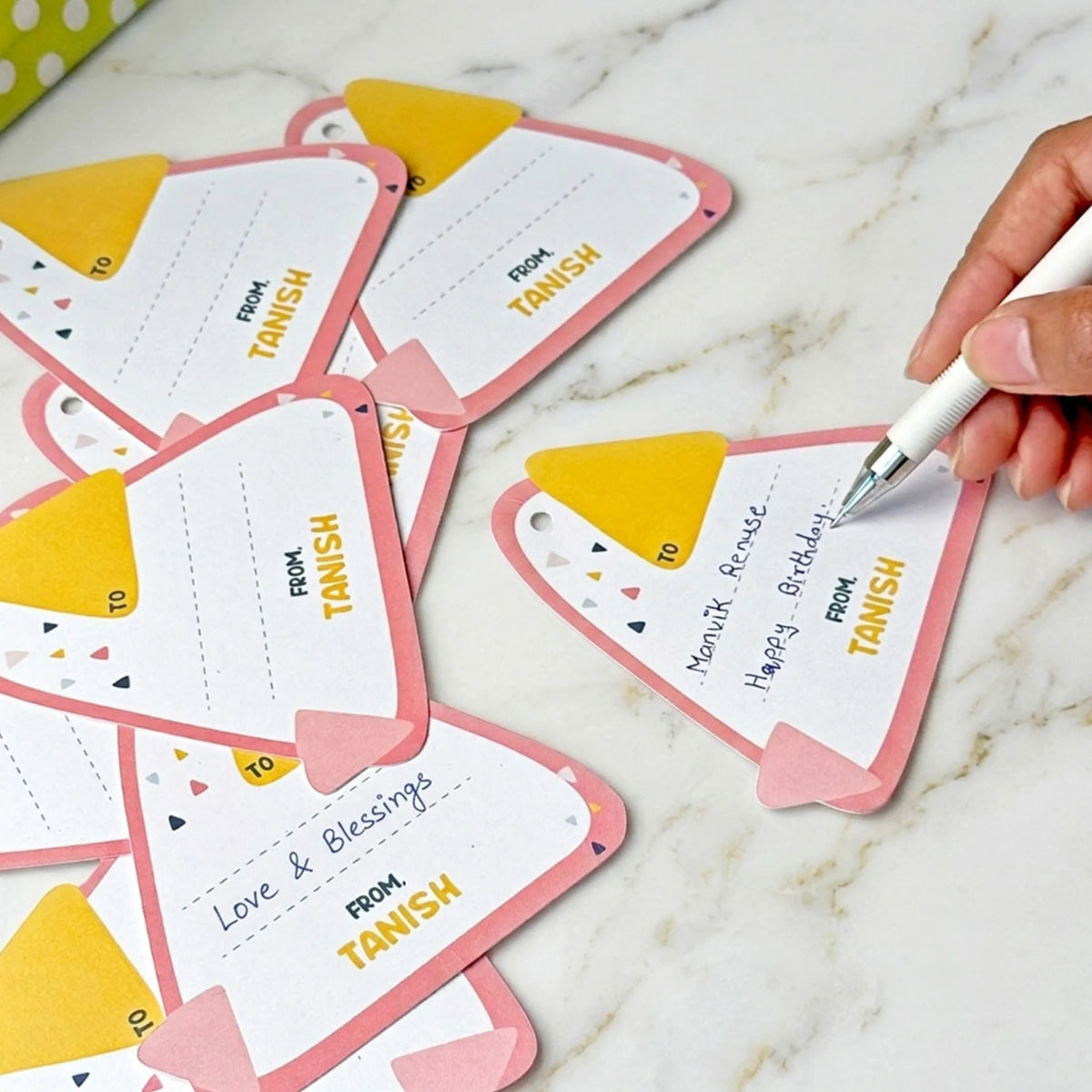 Personalised Triangle Tango Gift Tags  -  Set of 12 - image 5