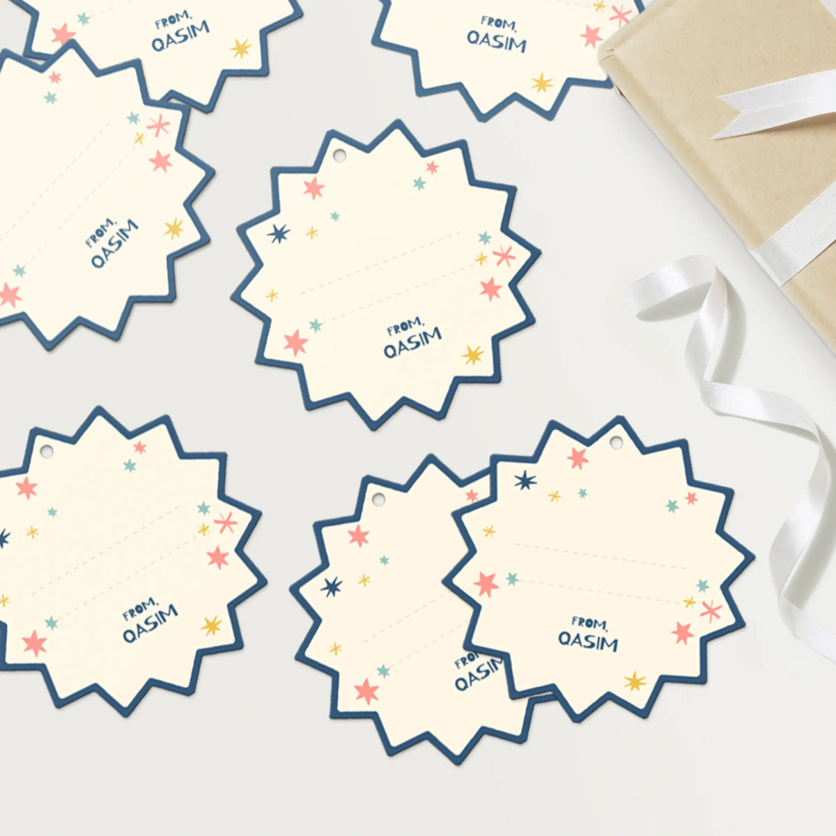 Personalised Twinkling Stars Gift Tags  -  Set of 12 - image 4