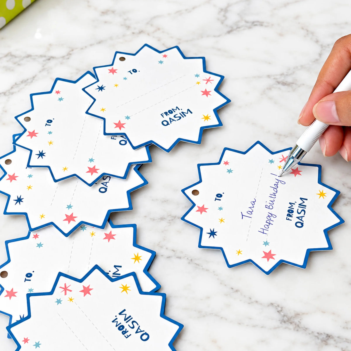 Personalised Twinkling Stars Gift Tags  -  Set of 12 - image 5