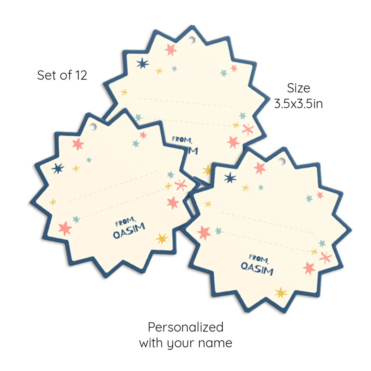 Personalised Twinkling Stars Gift Tags  -  Set of 12 - image 6