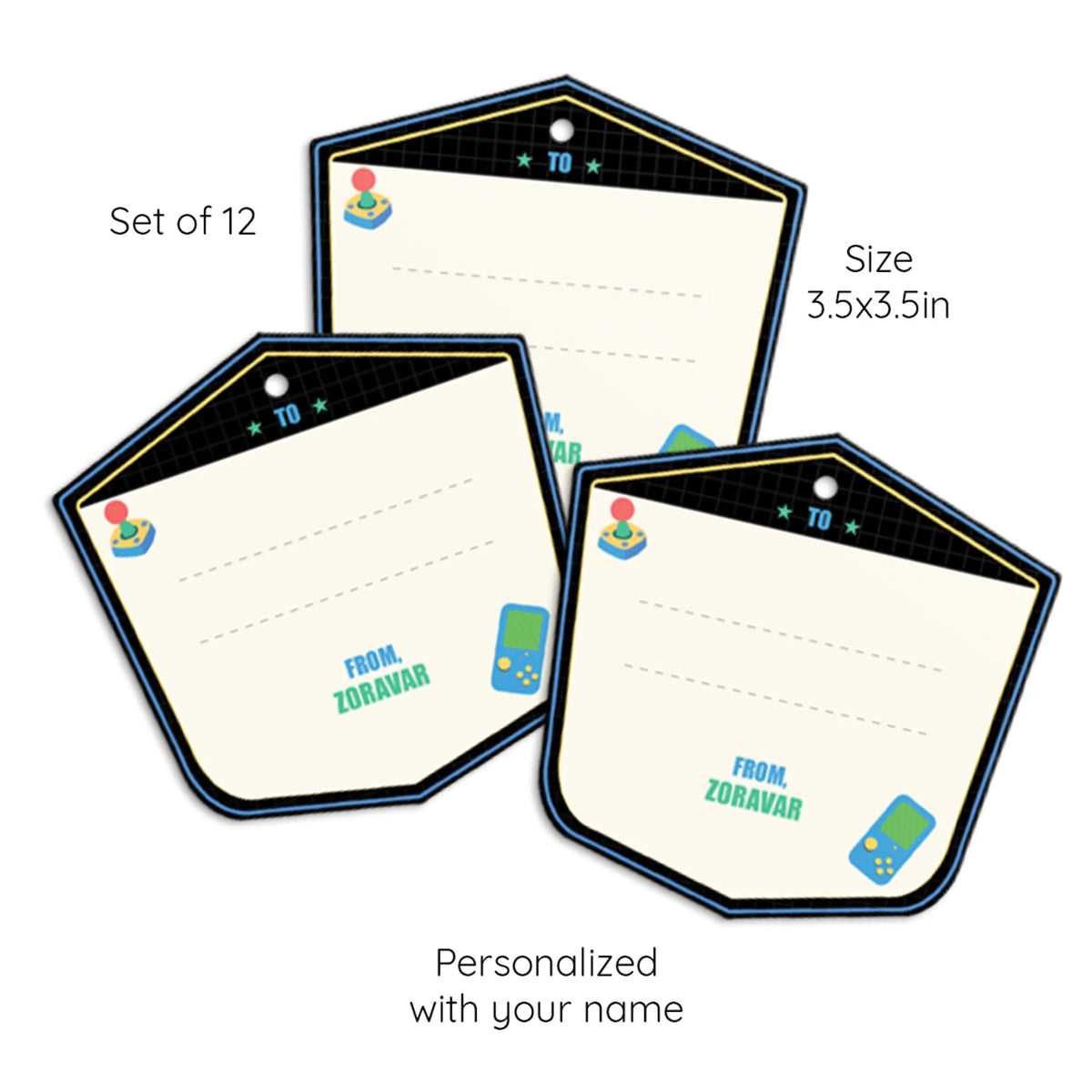 Personalised Video Game Gift Tags  -  Set of 12 - image 6