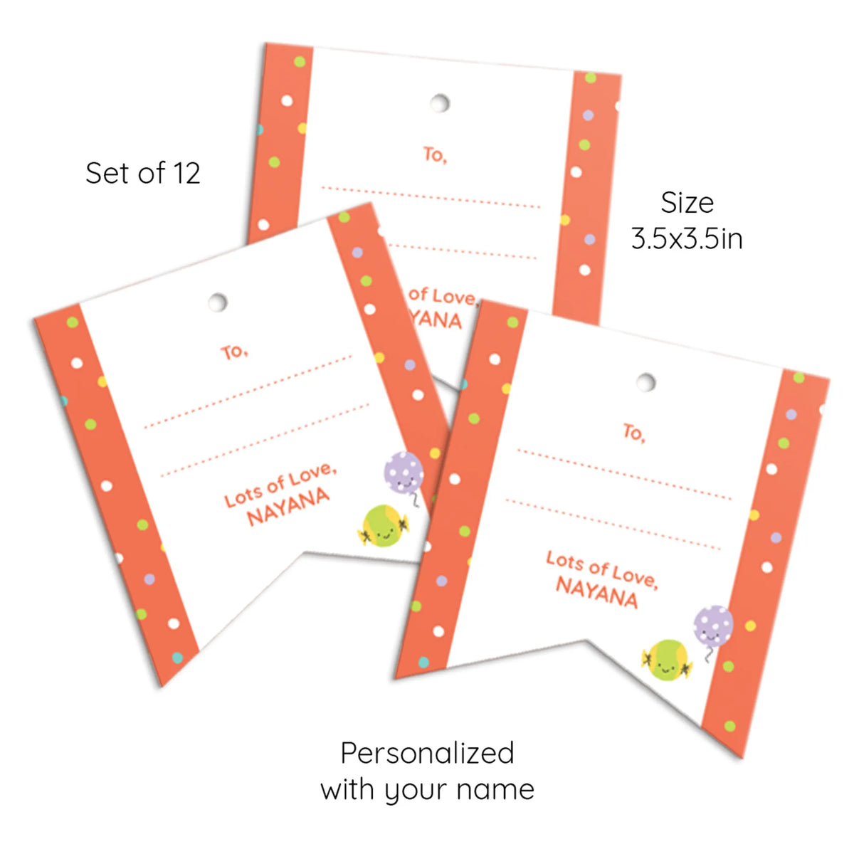 Personalised Zooboo Kids Gift Tags  -  Set of 12 - image 6