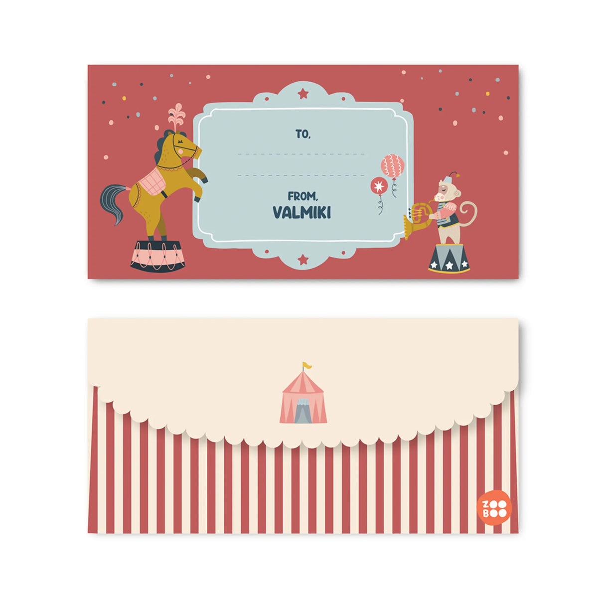 Personalised Animal Circus Money Envelopes (Set of 10) - image 1
