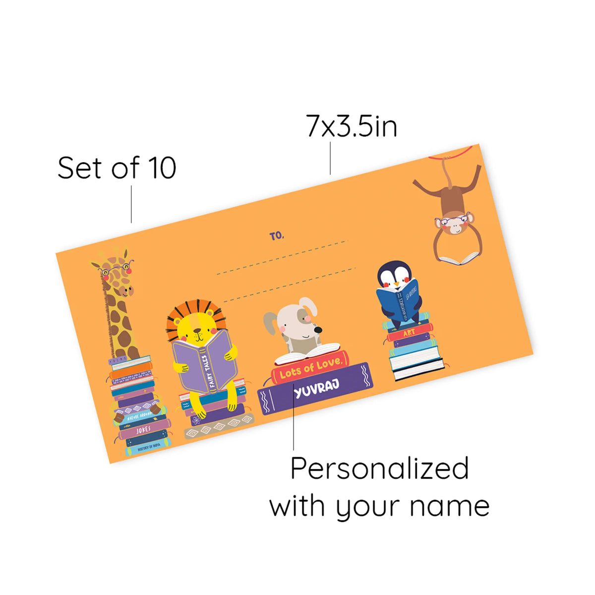 Personalised Animal Library Money Envelopes (Set of 10) - image 6
