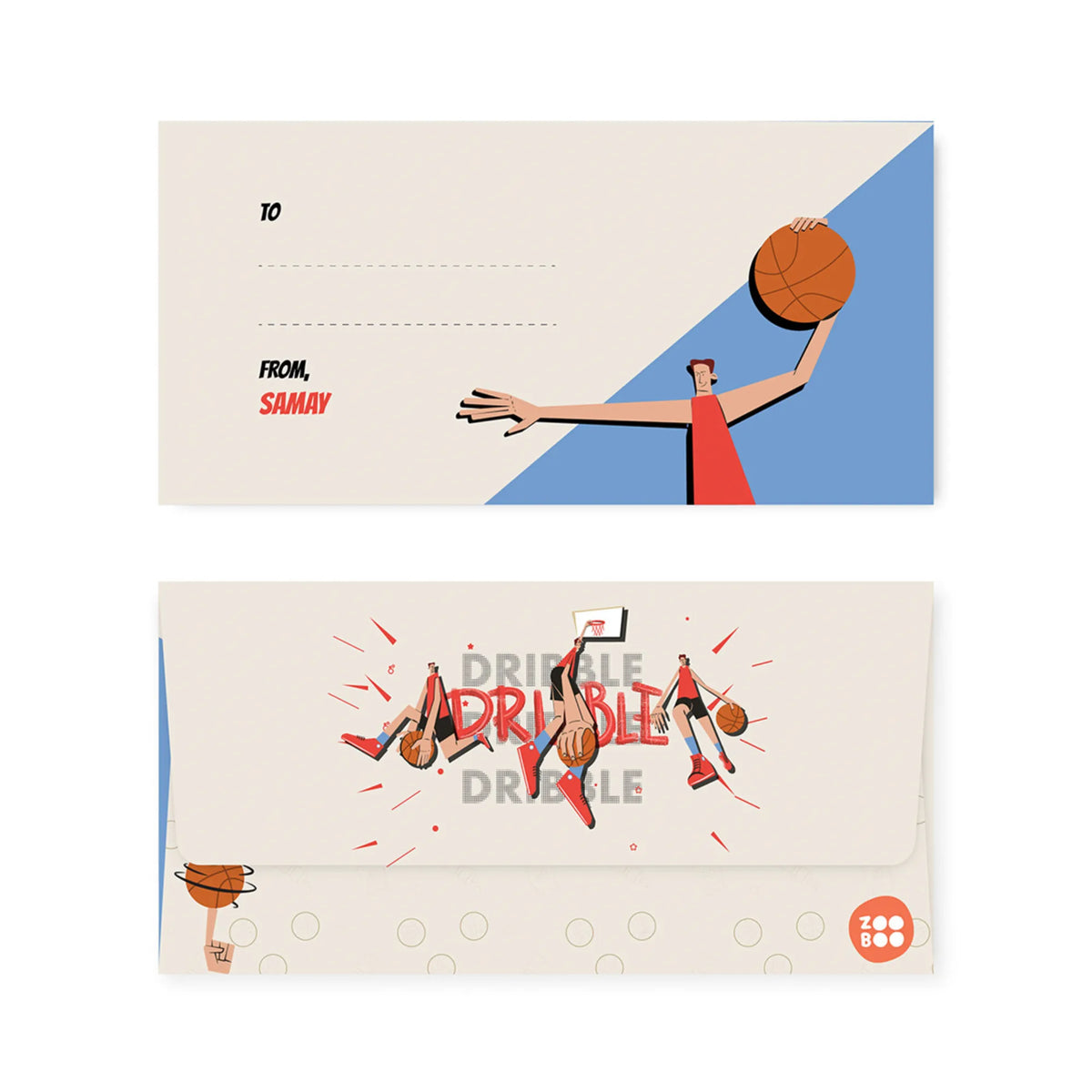 Personalised Basketball Fever Boy Money Envelopes (Set of 10) - image 1