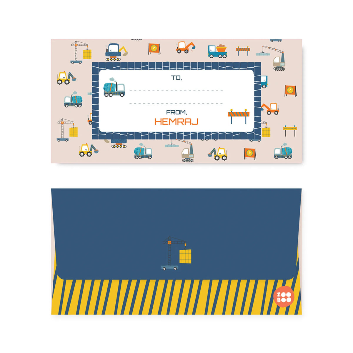 Personalised Construction Site Money Envelopes (Set of 10) - image 1