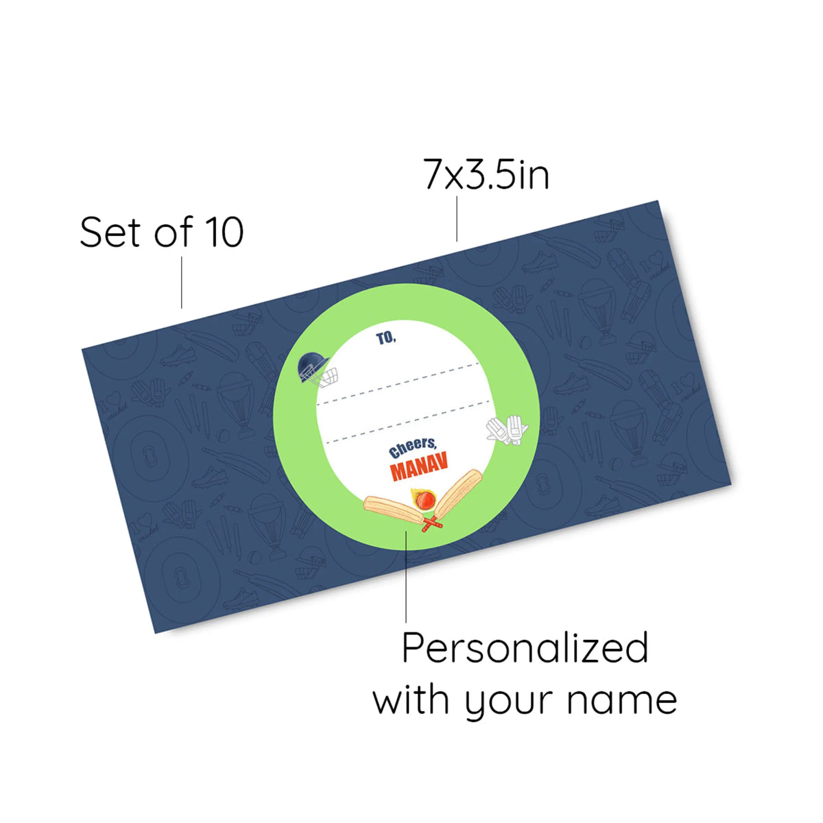 Personalised Cricket Buzz Money Envelopes (Set of 10) - image 6