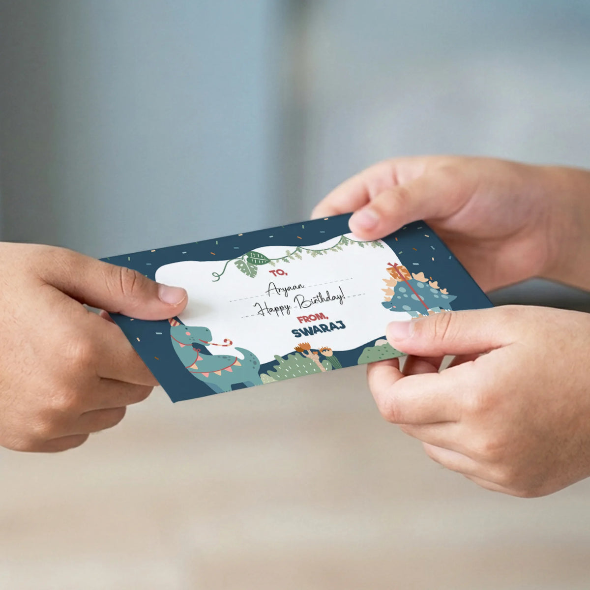 Personalised Dino Party Money Envelopes (Set of 10) - image 4