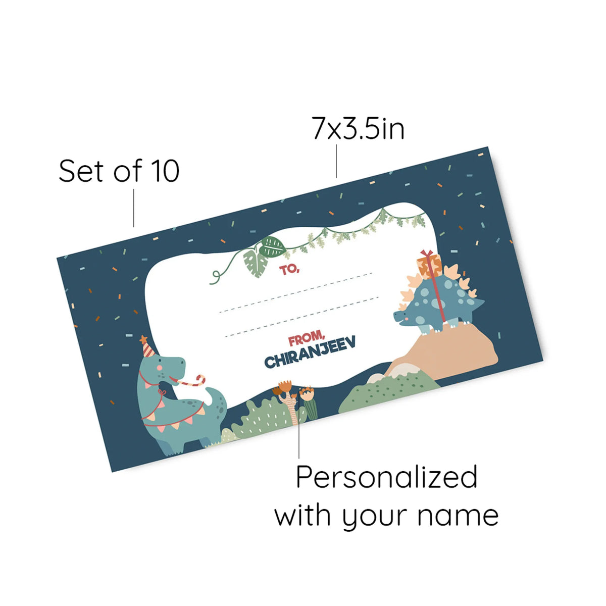 Personalised Dino Party Money Envelopes (Set of 10) - image 6
