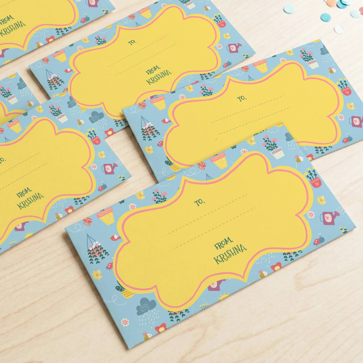 Personalised Enchanted Garden Money Envelopes (Set of 10) - image 2