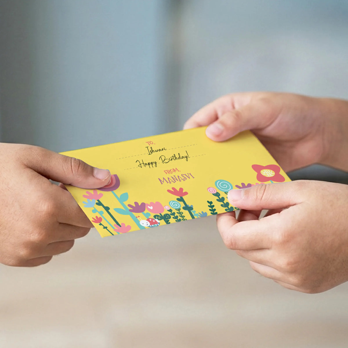 Personalised Flower Power Money Envelopes (Set of 10) - image 4
