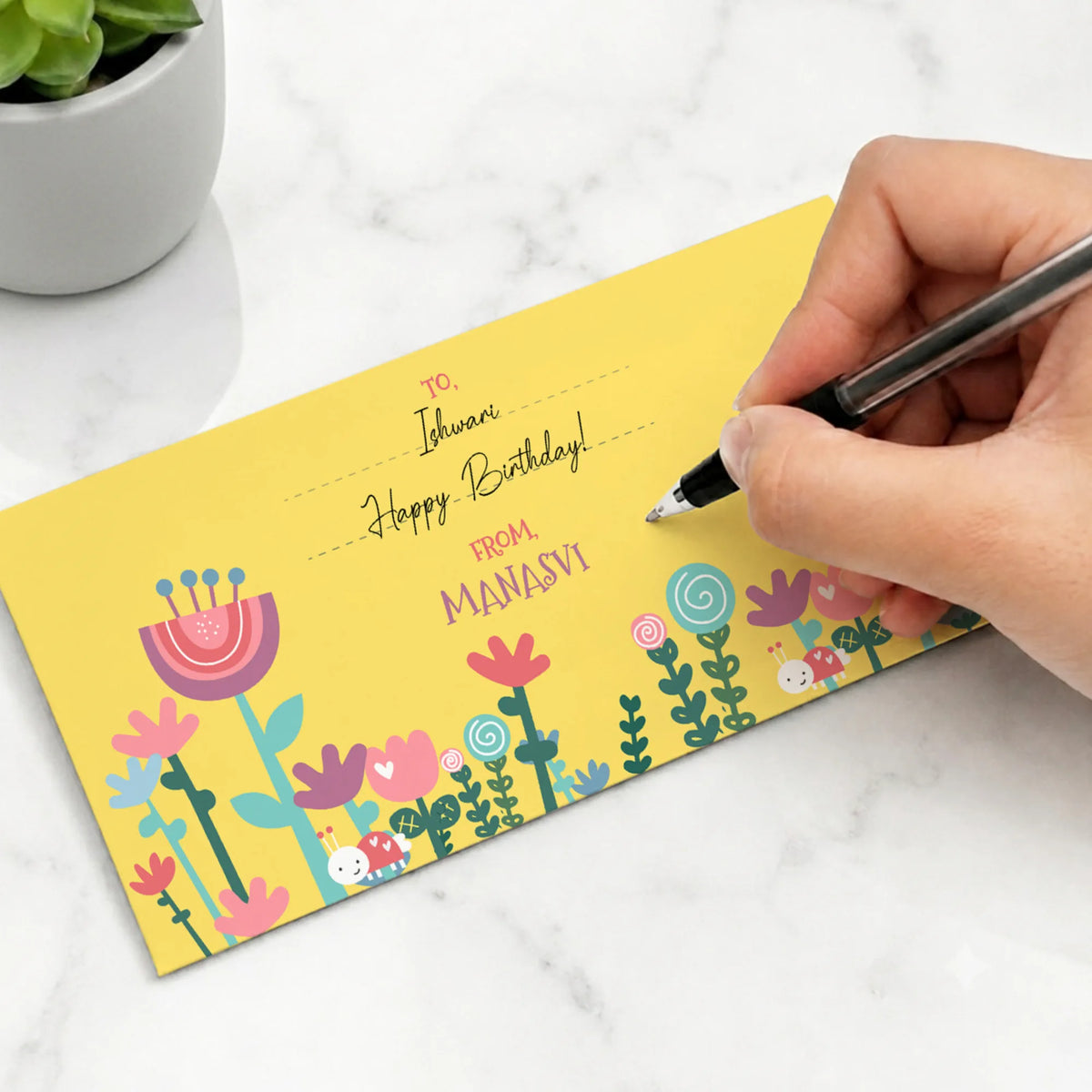 Personalised Flower Power Money Envelopes (Set of 10) - image 5