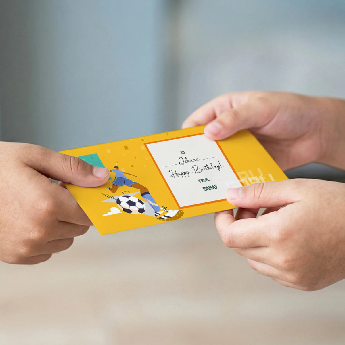 Personalised Football Goals Boy Money Envelopes (Set of 10) - image 4