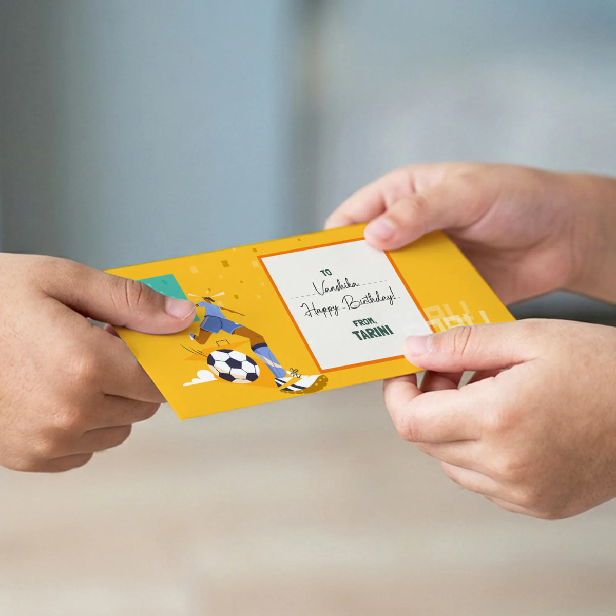 Personalised Football Goals Girl Money Envelopes (Set of 10) - image 4