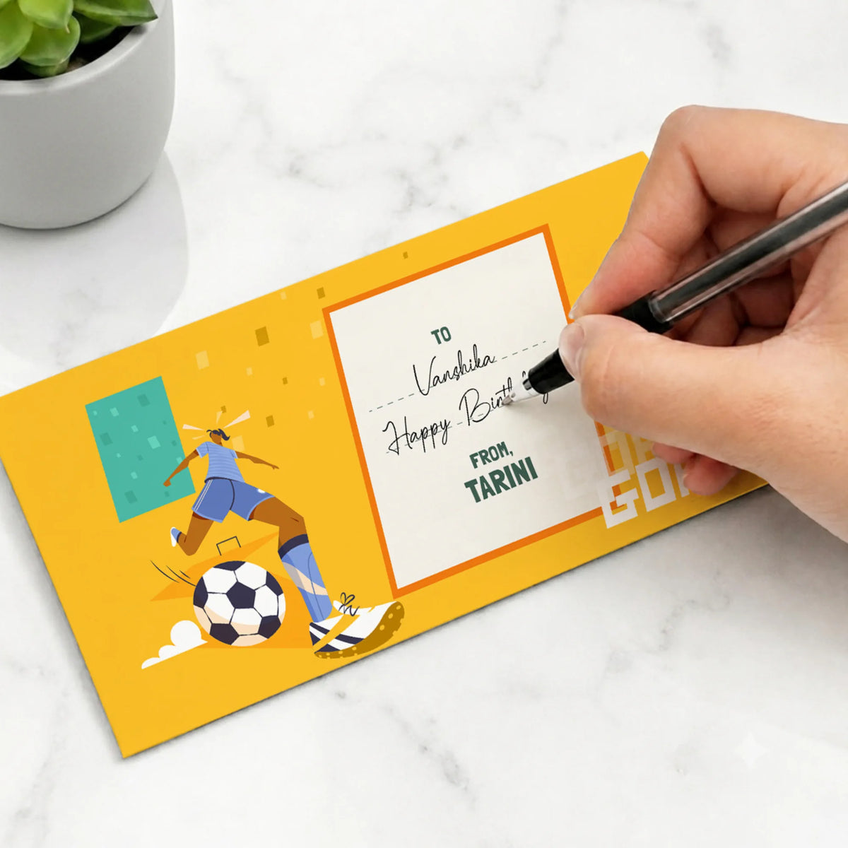 Personalised Football Goals Girl Money Envelopes (Set of 10) - image 5