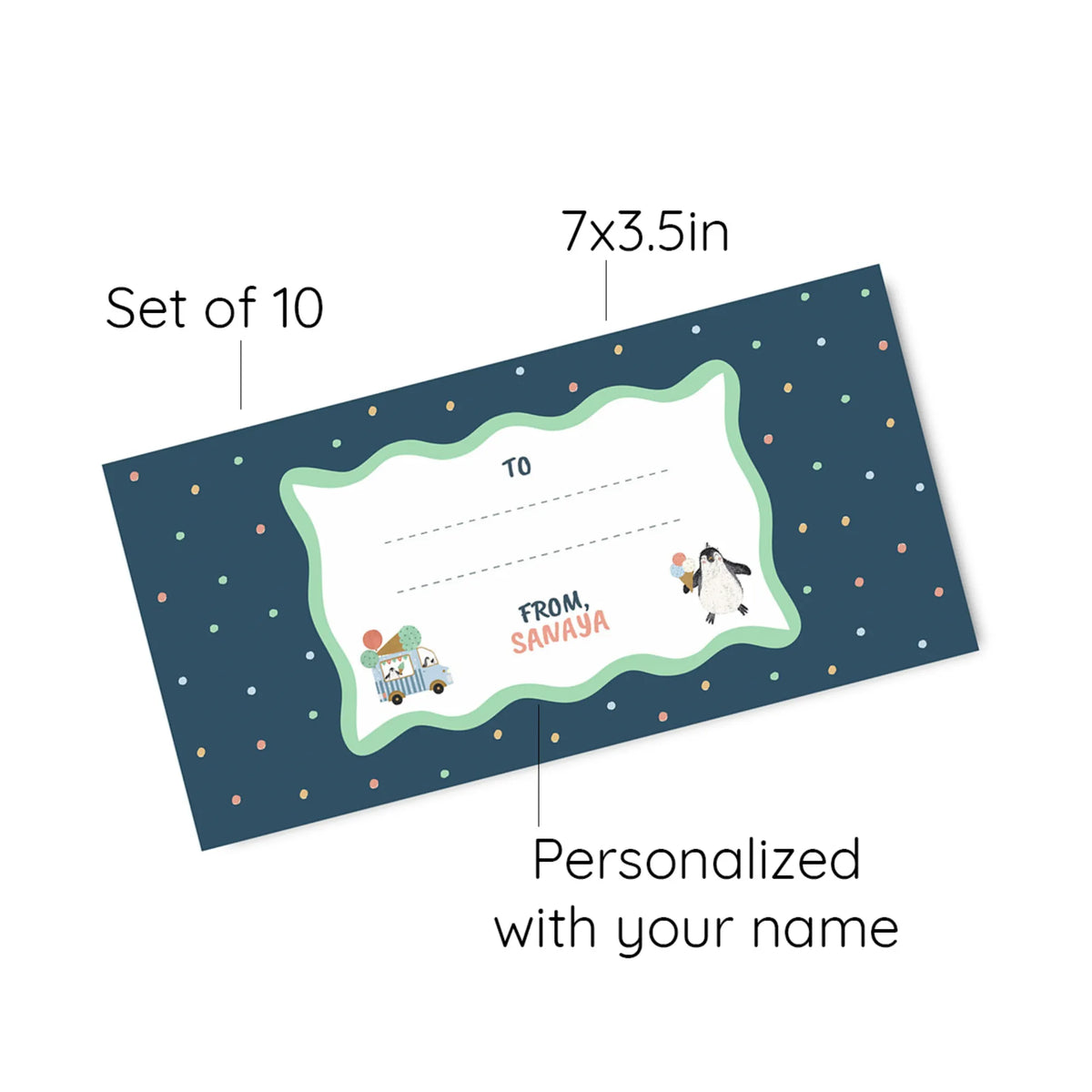 Personalised Ice Cream Fun Money Envelopes (Set of 10) - image 6