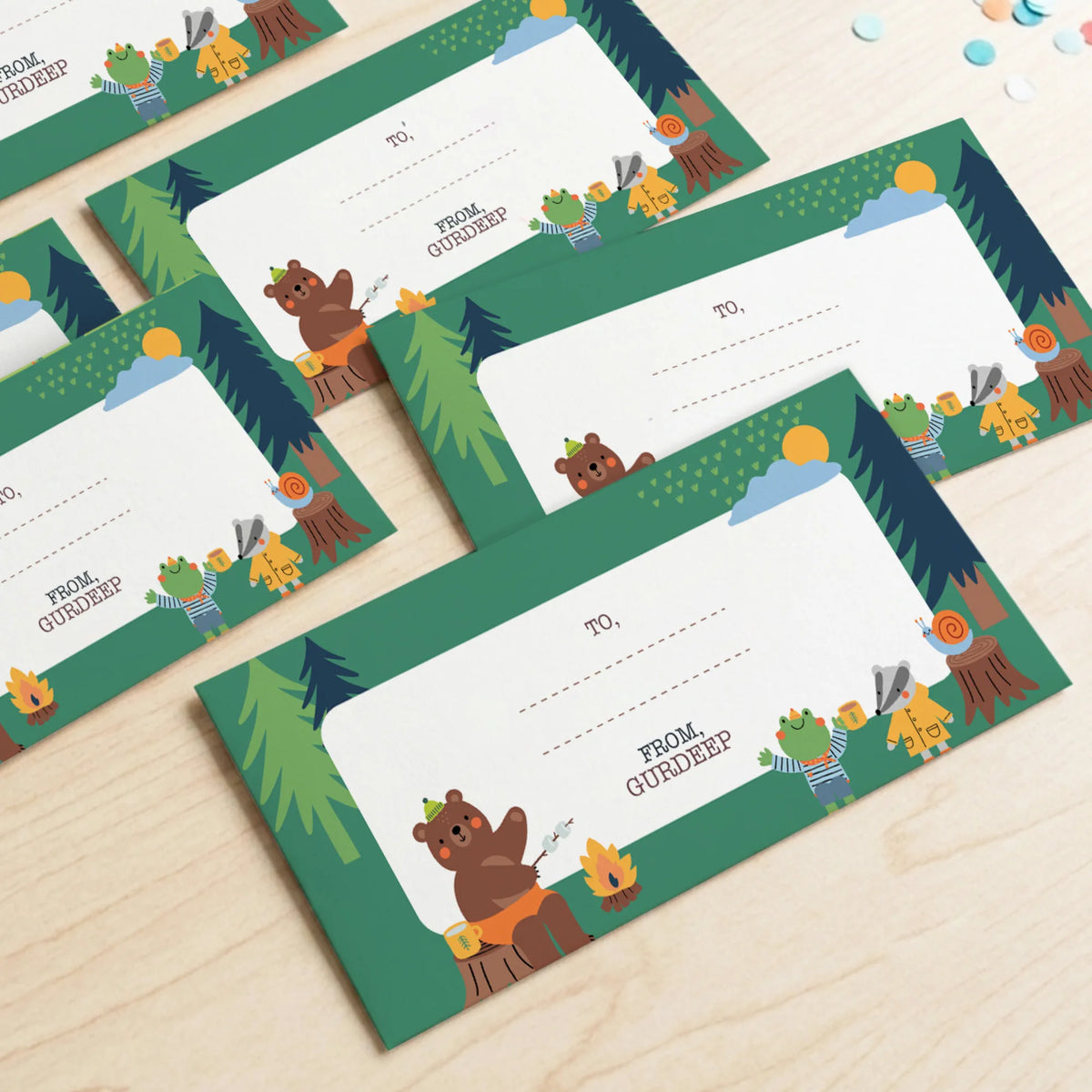 Personalised Into The Wild Money Envelopes (Set of 10) - image 2