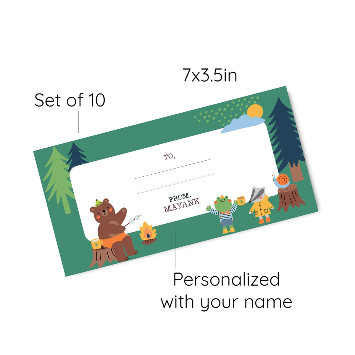 Personalised Into The Wild Money Envelopes (Set of 10) - image 6