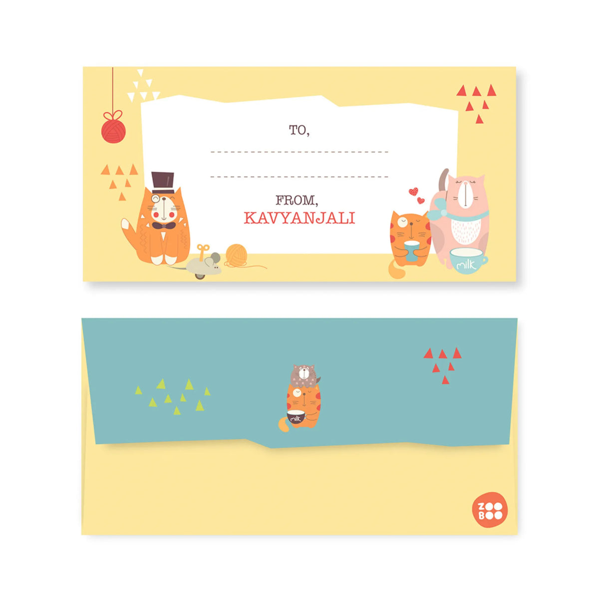 Personalised Kitty Cat Money Envelopes (Set of 10) - image 1