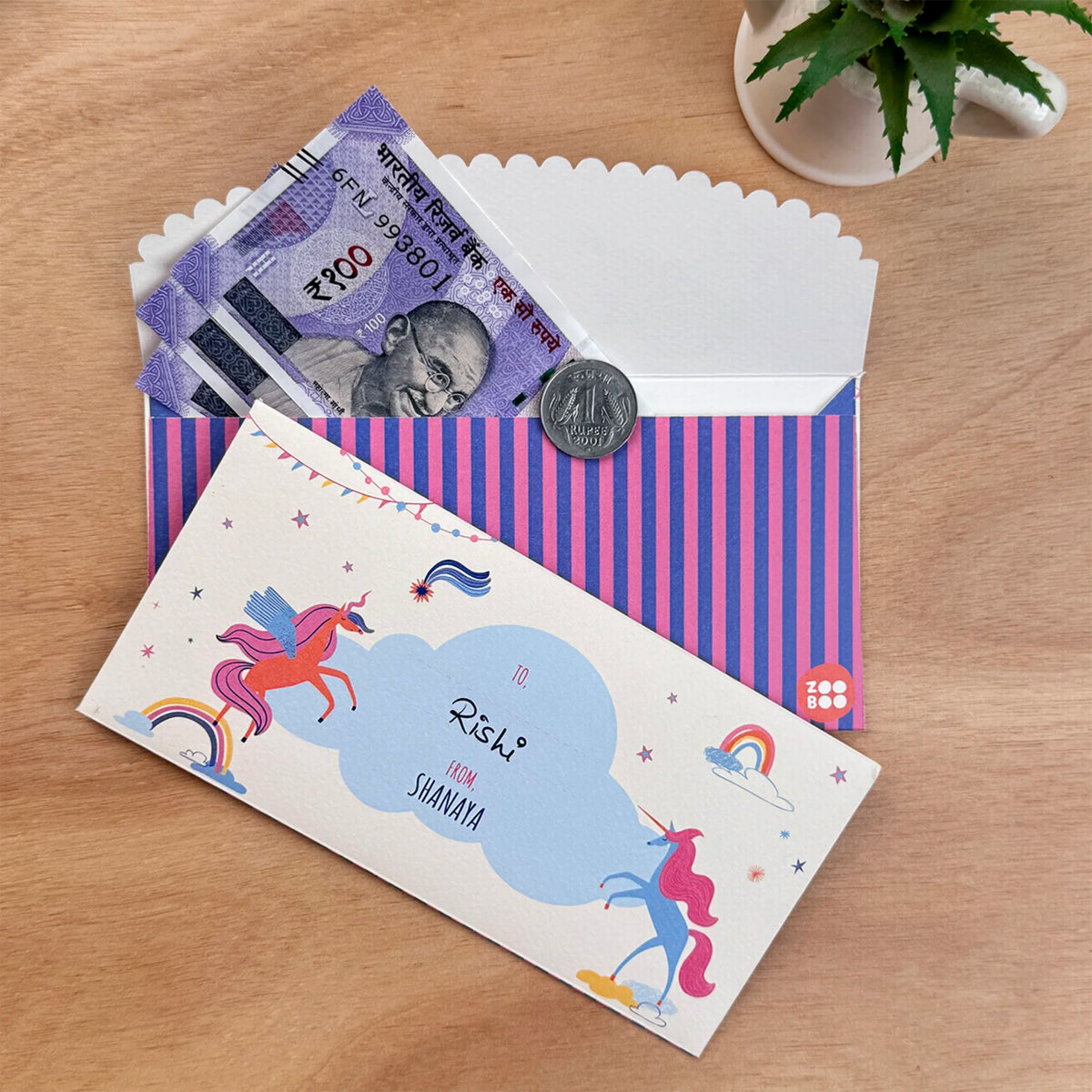 Personalised Magical Unicorn Money Envelopes (Set of 10) - image 3