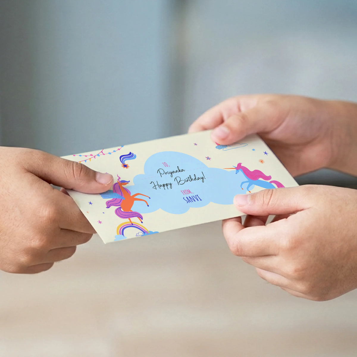 Personalised Magical Unicorn Money Envelopes (Set of 10) - image 4