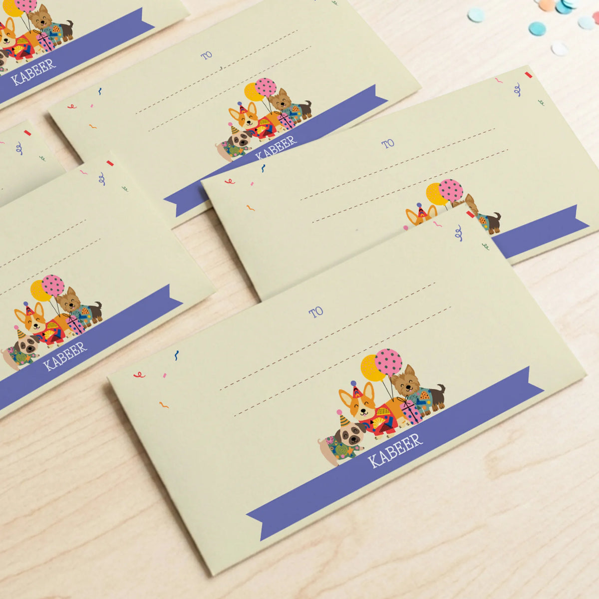 Personalised Paw Party Money Envelopes (Set of 10) - image 2